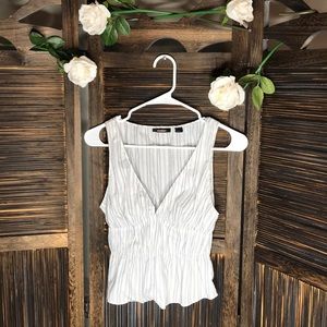 Express black and white top